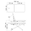 EASY Table d'Examen Électrique dimensions