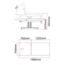 DALIA 1 Table d'examen 1 Moteur dimensions