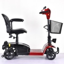 Scooter de mobilité électrique 4 roues X-02T 180W profil - Rouge - Plus Santé