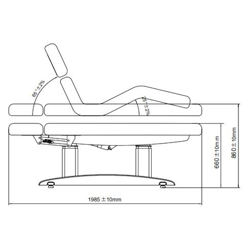 SIERA Table d'Examen Multifonctions Électrique - Dimensions Lits de soins médicaux - Mobilier dermatologique esthétique - Mobilier médical - Plus Santé