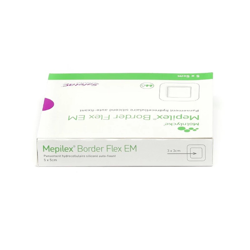 Mepilex Border Flex EM 5 cm x 5 cm (Compresse : 3 cm x 3 cm)