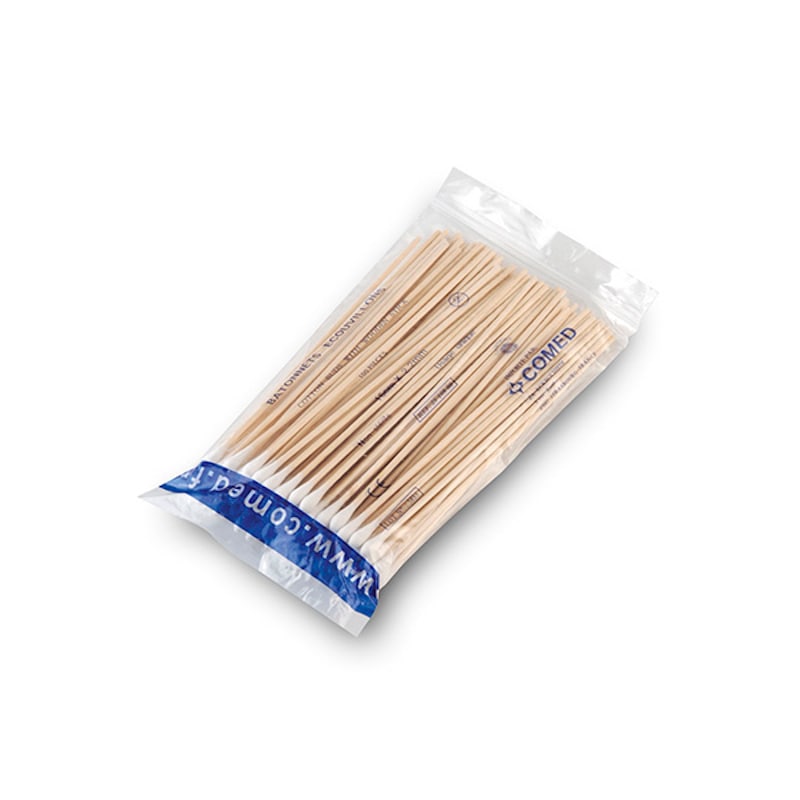 Bâtonnets Écouvillons en bois - Sachet de 100