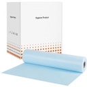 Draps d'examen plastifiés bleus 50 cm x 50 m - 12 rouleaux