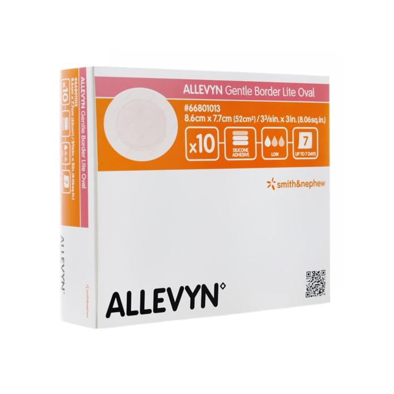 Allevyn™ Gentle Border Lite - Oval S - 8,6 x 7,7 cm