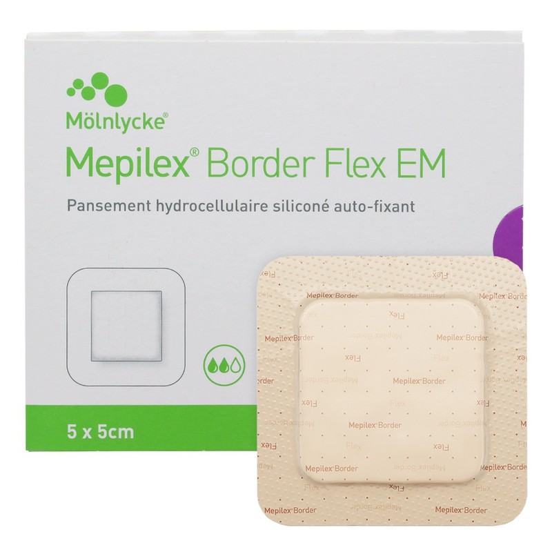 Mepilex Border Flex EM 5 cm x 5 cm (Compresse : 3 cm x 3 cm)