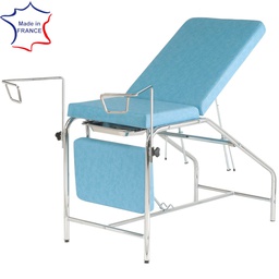 Mobilier médical : fauteuil gynécologique, table d'examen, divan d