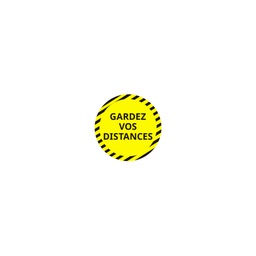 [STCKRDSJNX1] Sticker rond de distanciation